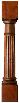 Fluted Doric wood column furniture part
