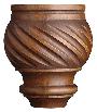 Tapered furniture leg from solid wood